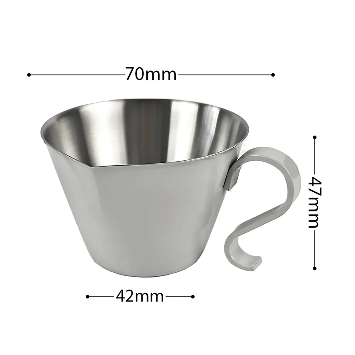 

A72P Latte Art Cylinder with Pointed Mouth Milk Cup 304 Stainless Steel Fancy Coffee Milk Frothing Pot Coffee Extraction Cup