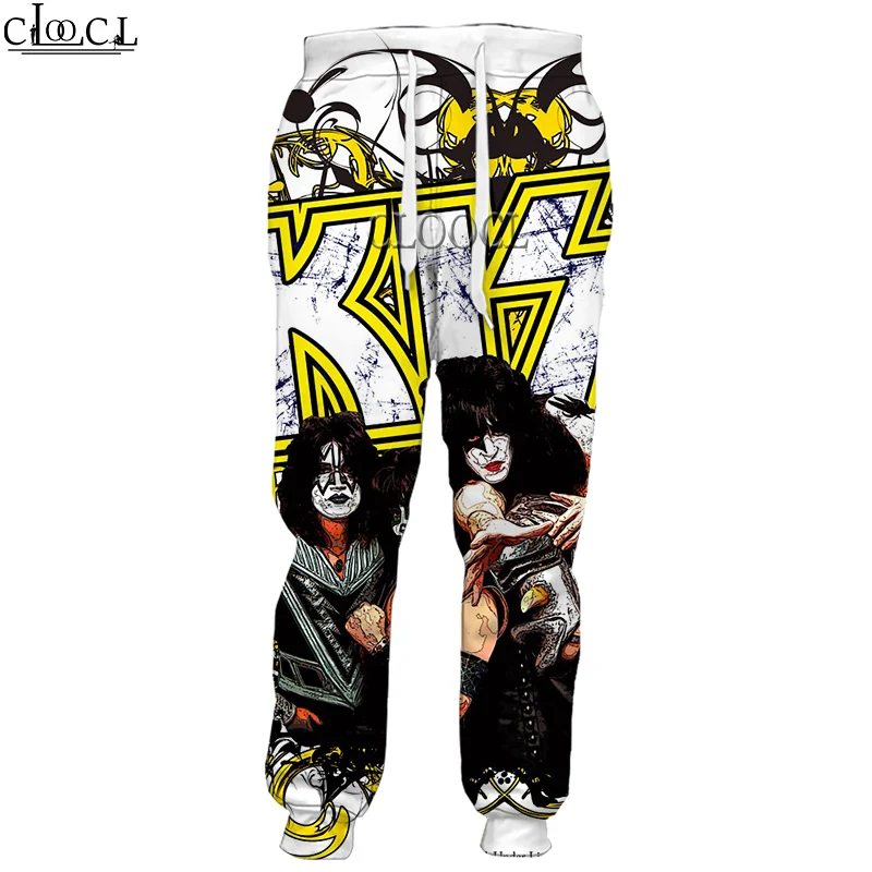 

HX Newest Rock Singer KISS Band Men Women Trousers 3D Print Fashion Casual Autumn Harajuku Streetwear Sweatpants Drop Shipping