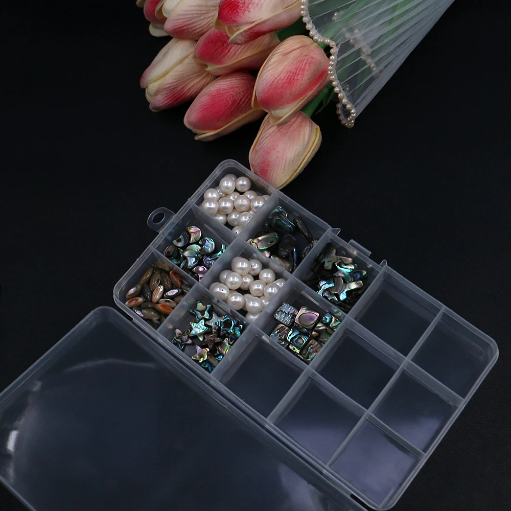 

Rectangle Transparent Plastic Jewelry Packaging Box 15 Cells Design Display Case 1 Pc For Storing Handmade Small Bead Accessory