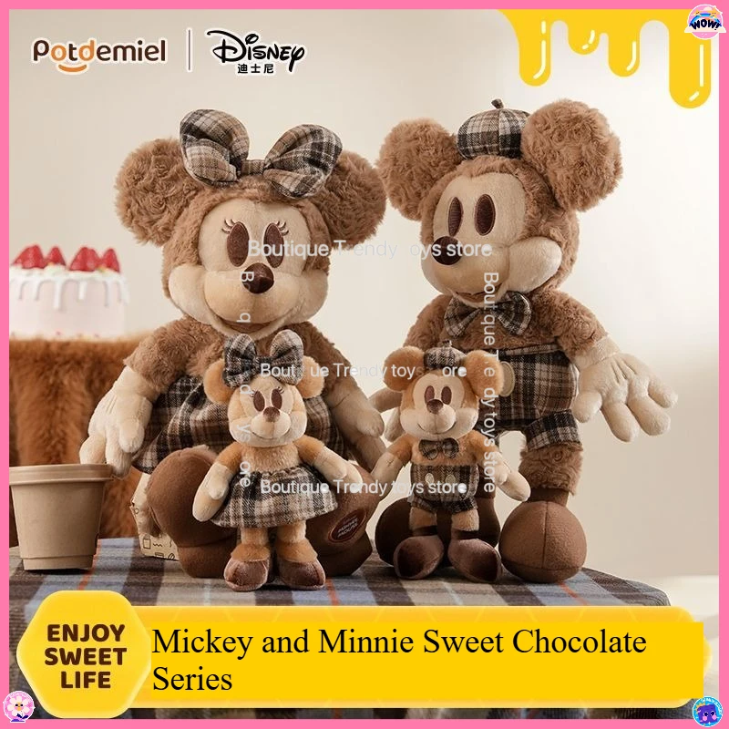 

Potdemiel Honey Jar Plush Keychain Couple Style - Chocolate Flavor Cartoon Mouse Dolls Bag Pendant Gift