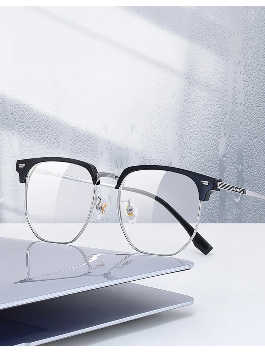 CAPONI 2025 Neue Brille Herrenrahmen Reines Titan Vintage Brillen UV400 Schutz Klassische Markendesignerbrille J23604 – Detail 2