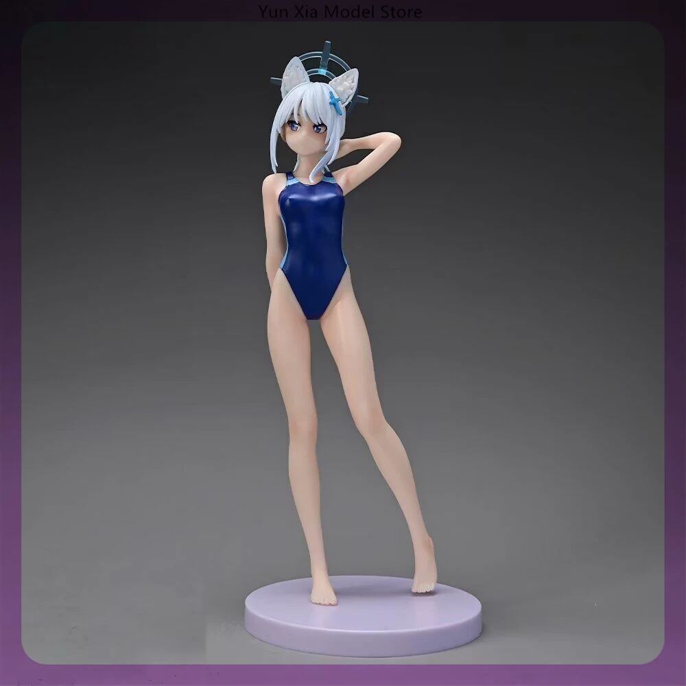 

24cm Blue Archive Sunaookami Shiroko Swimsuit Game Girl Figure Model Statue Collection Desktop Decoration Ornament Toys Gifts