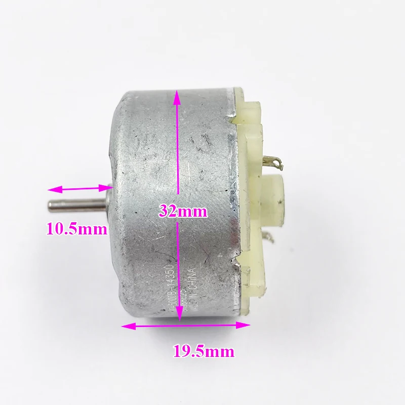 Mabuchi RF-500TB-14350 DC 6V 9V 12V 9000RPM Mini 32mm Diameter Round Electric Motor for Humidifier Alarm Watch Winder