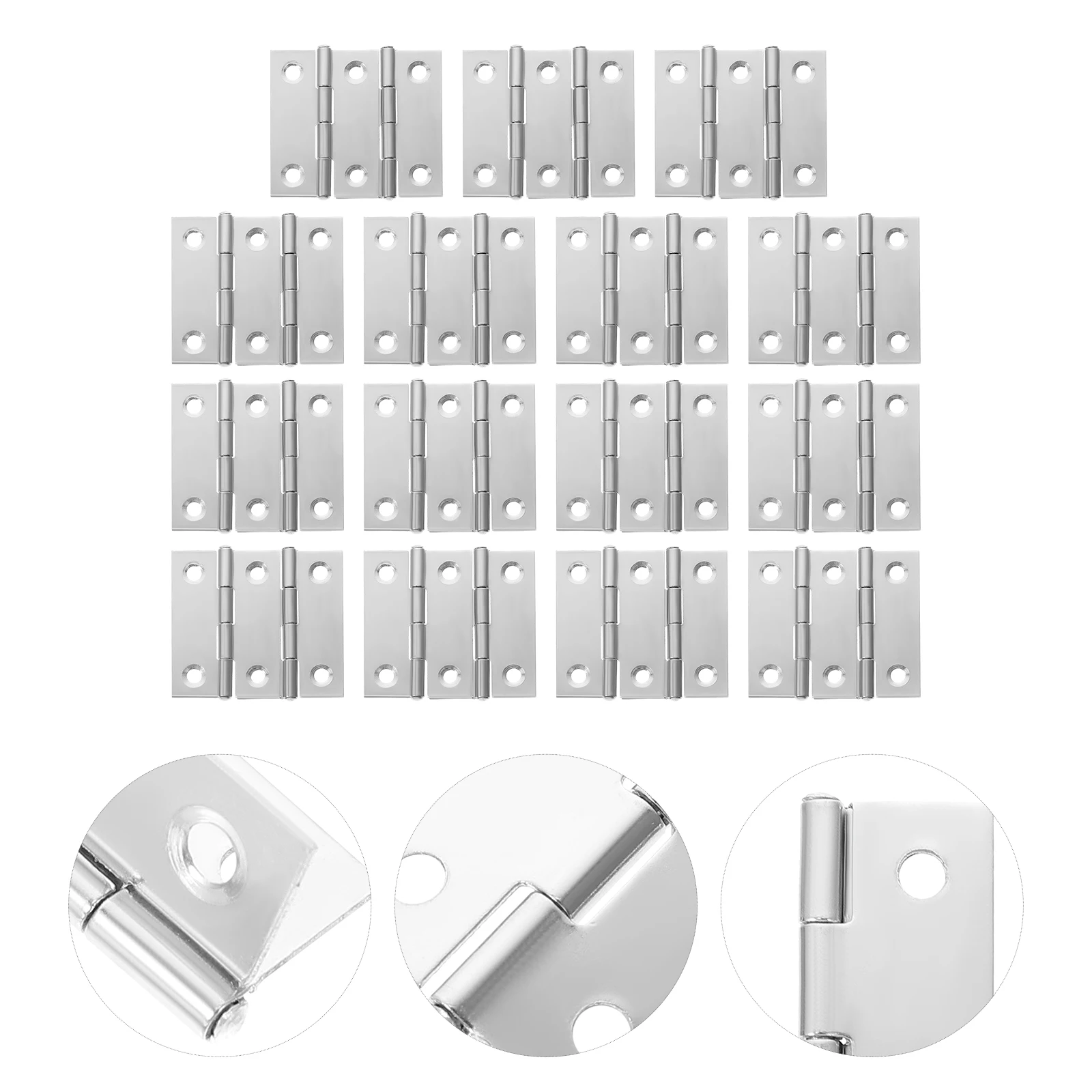 

30 шт. петель из нержавеющей стали для дверей, шкафов, окон, мебельных рам, прочные заменители петель, для домашнего декора