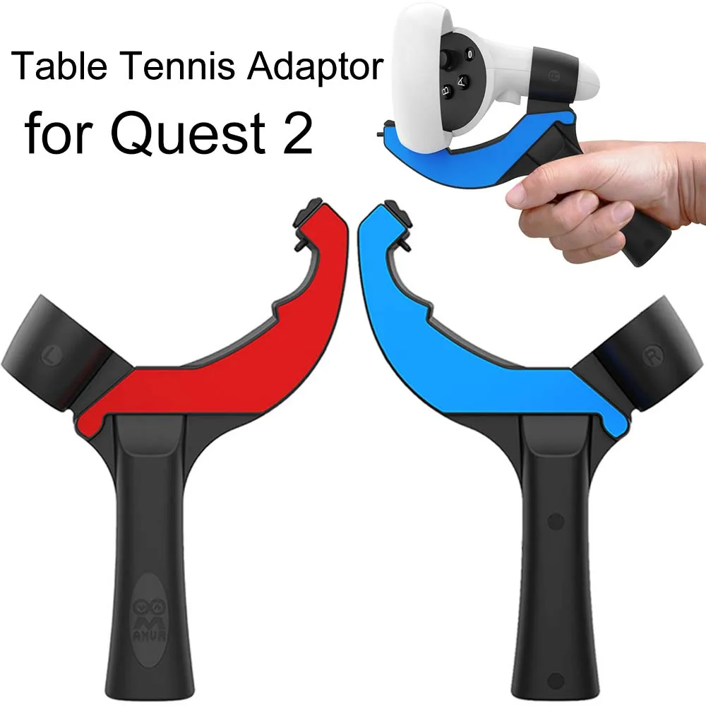 

1/2Pcs AMVR Table Tennis Adaptor for Oculus Quest 2 Controller Handle Grip for ElevenVR Gaming Accessories