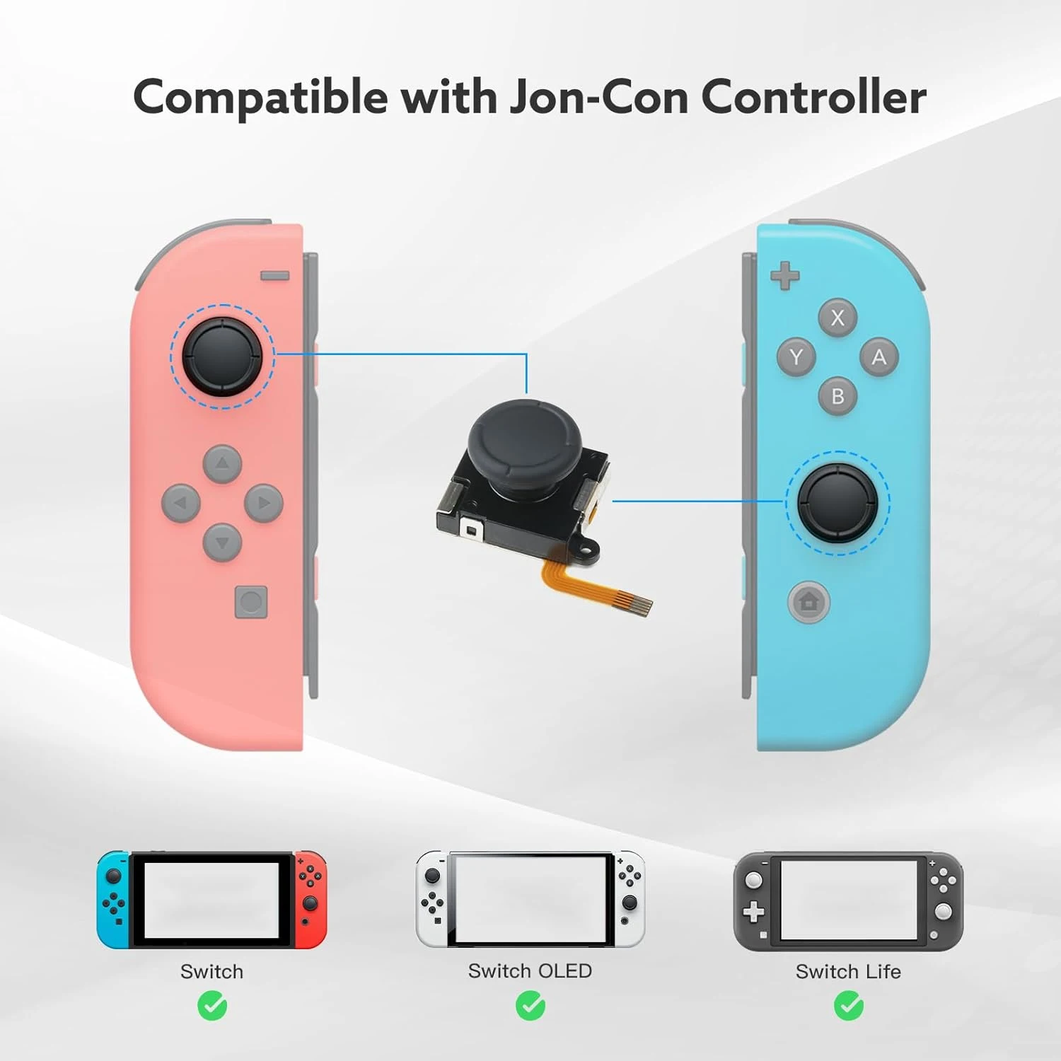 Hall Sensing No Drift Joystick Thumb Stick for Switch Joy Cons