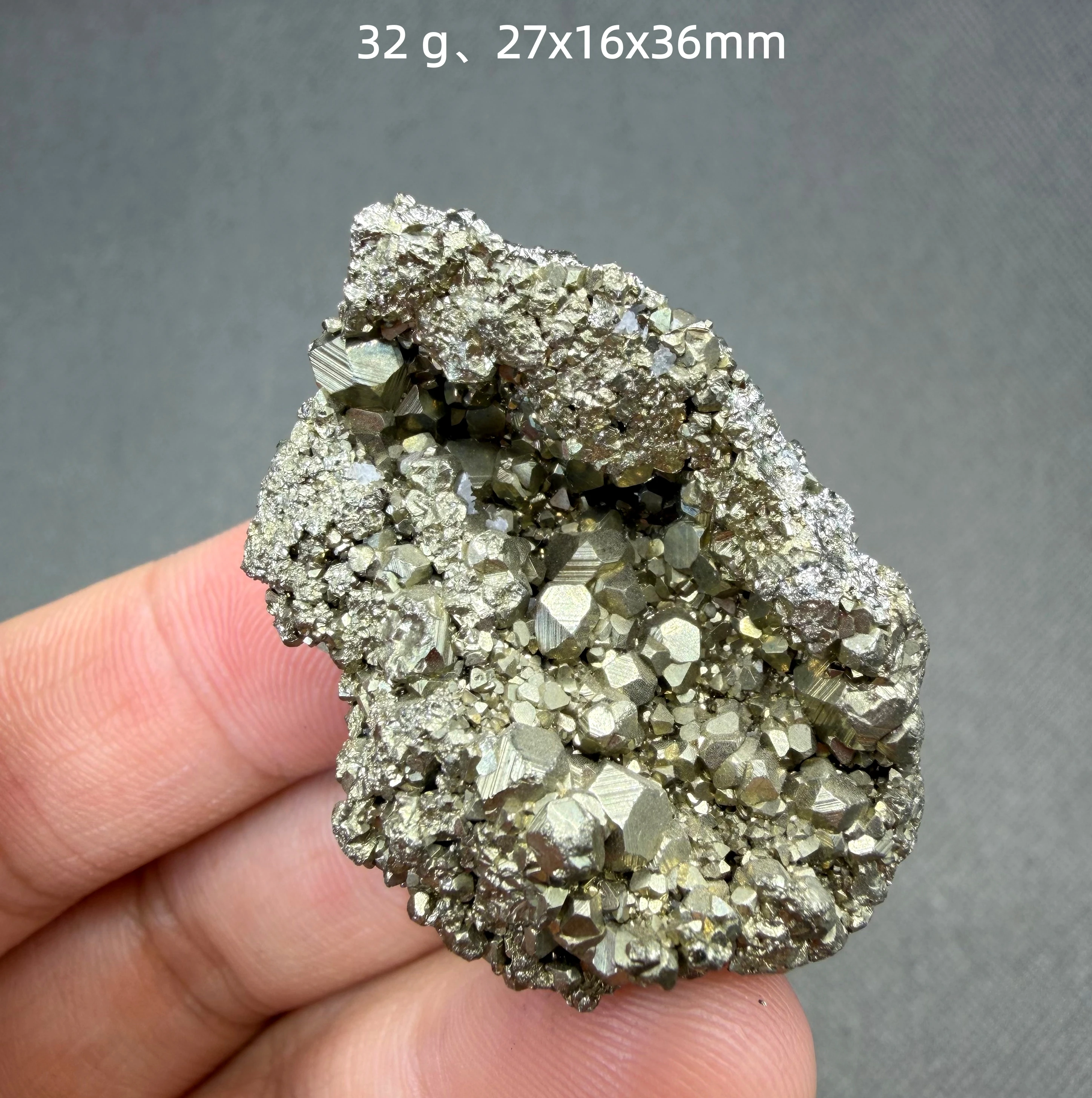 Natural Pyrite Crystal Cluster Gold Metallic Mineral Specimen Home Decor
