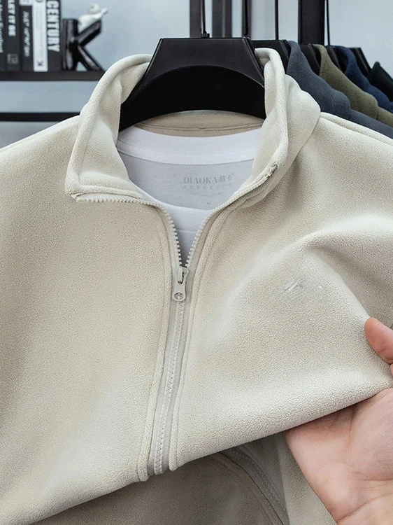 

Мужская куртка с воротником-стойкой на подкладке, теплая повседневная ветрозащитная осенне-зимняя полиэстеровая нейлоновая застежка-молния из волокна