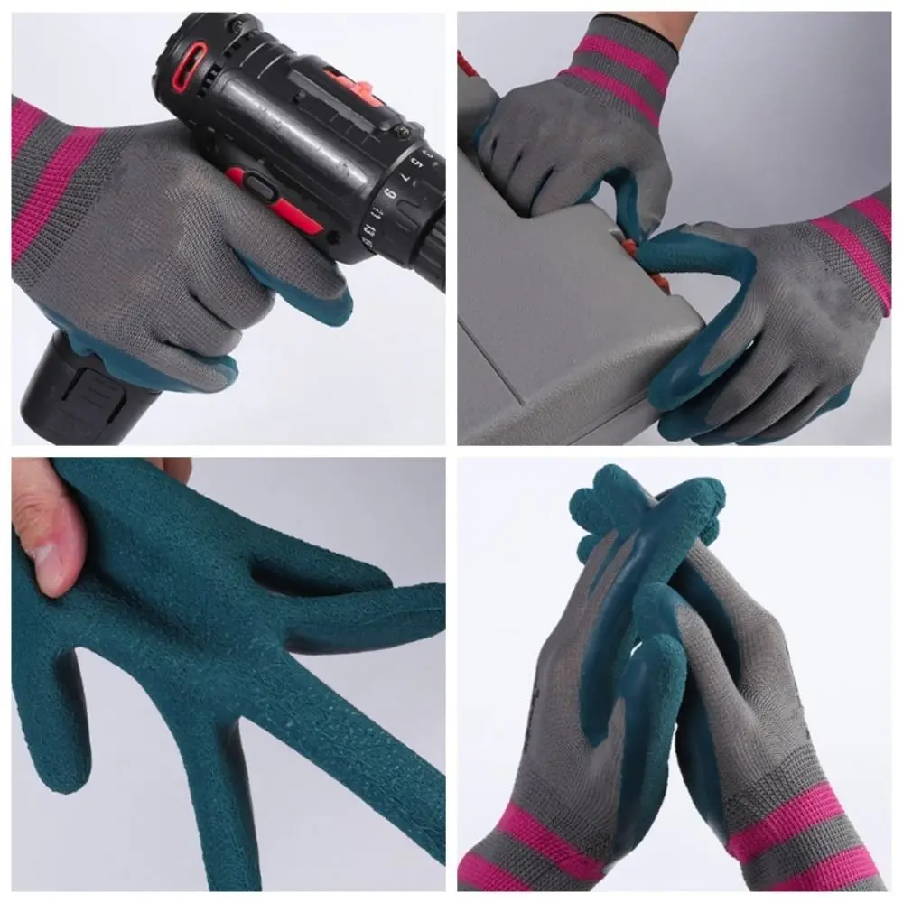 قفازات عمل مقاومة للاهتراء، قفازات حماية العمل غير قابلة للانزلاق، قفازات مطاطية للإطارات الصناعية المقاومة للماء #3