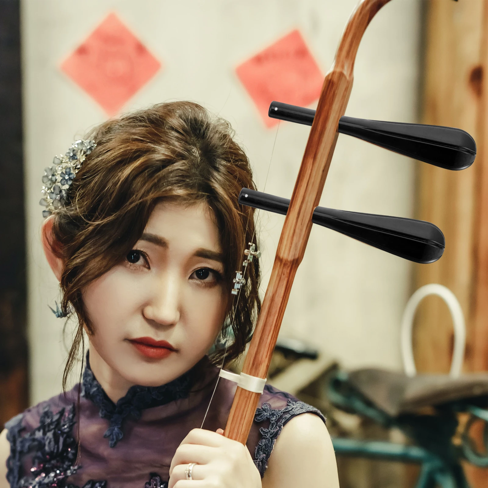 

2 Pcs Resin Erhu Tuning Replacement Parts Professional Scroll for String Instrument Accessories Tuning Pegs for Erhu