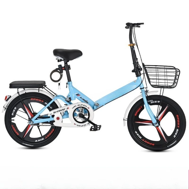 

Folding variable speed bicycle Adult solid tire 20/22 inch student men's and women's small pedal bicycle