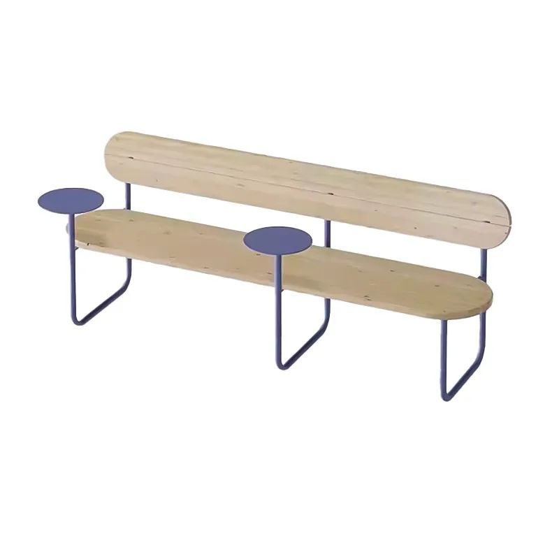 

Outdoor aluminum alloy small stool, table and chair teak furniture combination, waterproof and sunscreen villa courtyard scenic