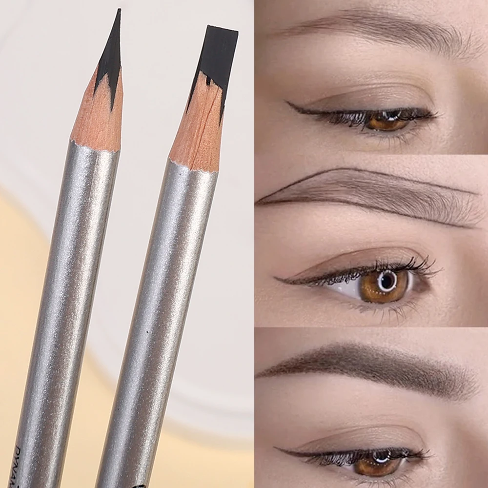 EyebloggPen-Crayon à sourcils durable, maquillage des sourcils, résistant à la transpiration, imperméable, sans bavures, rehausseur de teinte de tatouage, noir, marron, gris