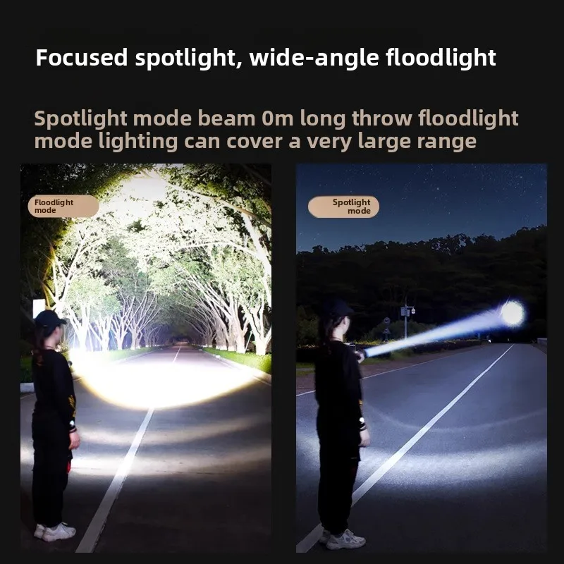 For SkyFire Canglong Flashlight, Super Bright Rechargeable LED Handheld Light with Laser & Zoom for Outdoor Patrol