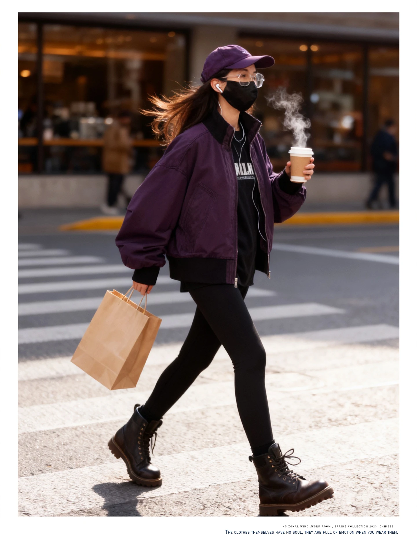 

Neutral Retro Sle ort Baseball Jaet Loose Fit Stand Collar Spring Autumn New Arrival ex Cotton Pilot Casual Coat