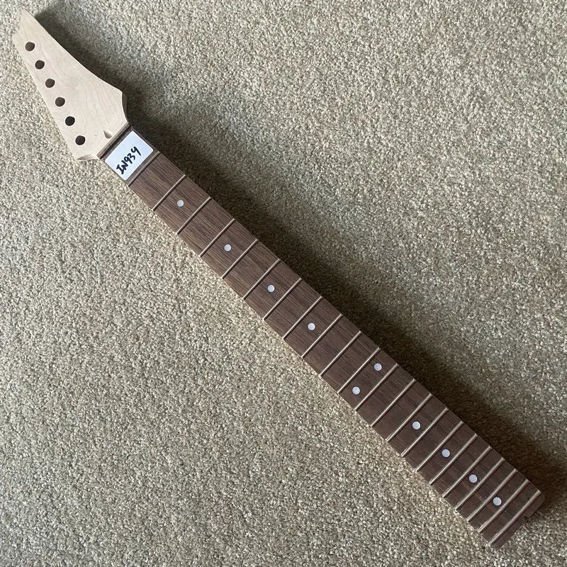 IN939 Custom Order 6 String Electric Guitar Neck Semi Finishing No Paints Maple+Rosewood 22 FRETS FOR DIY Replace