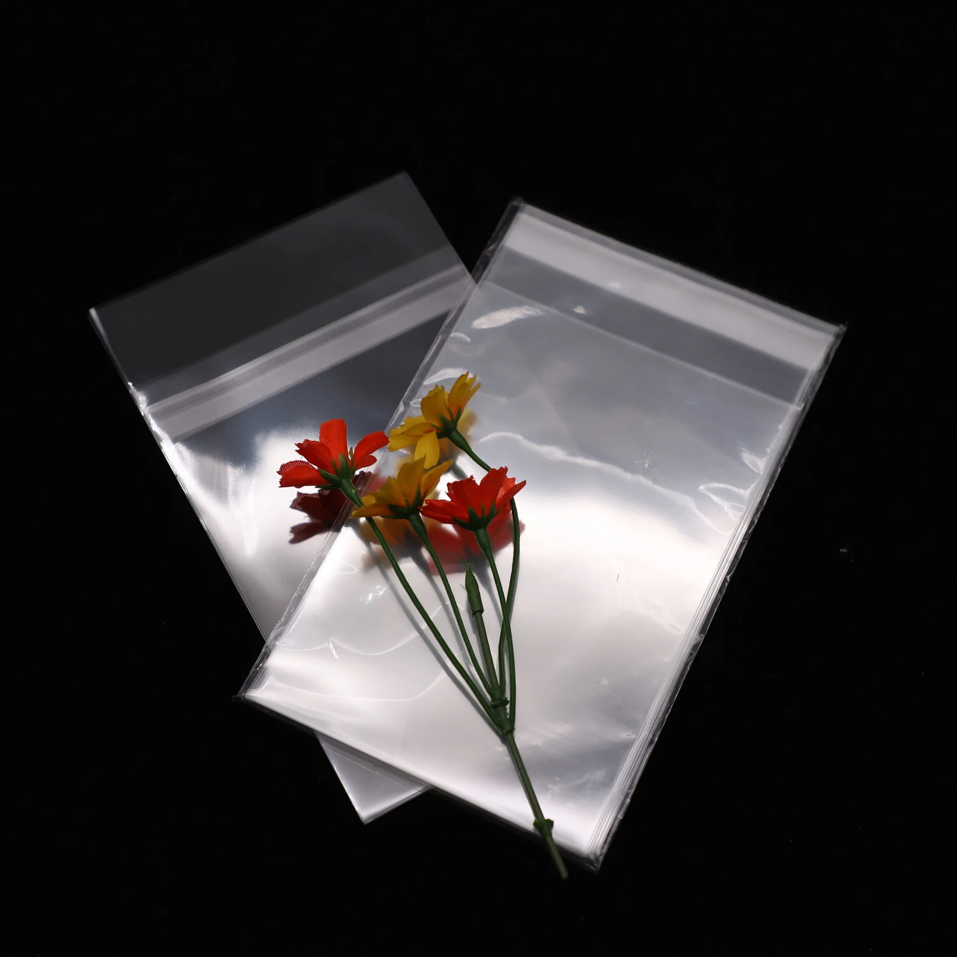 100pcs Transparent Envelope OPP Self-adhesive Bag Square Card Postcard Collection Bag Sealing Plastic Film