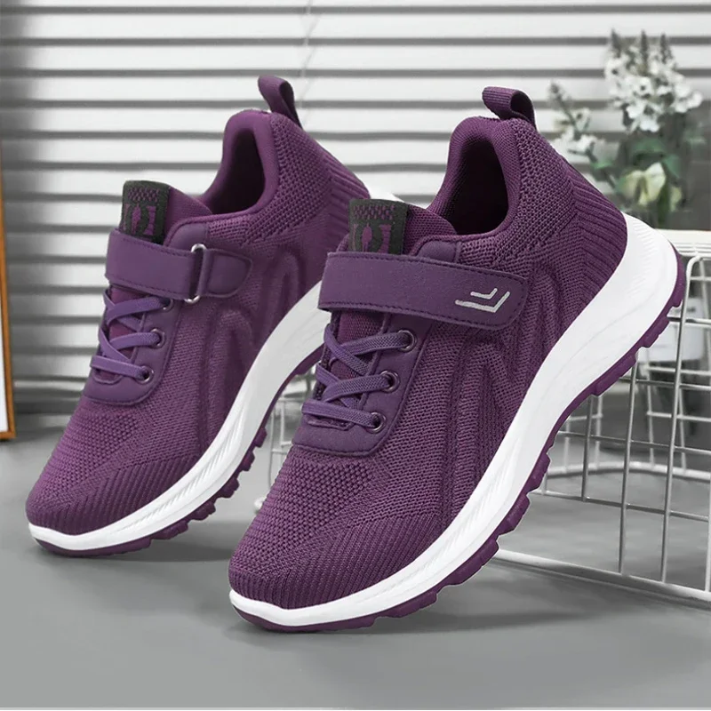 Women\'s Sports Shoes Running Shoes Ladies Breathable Sneakers Summer Light Mesh Outdoor Non-slip Leisure Lace Up Training Shoes