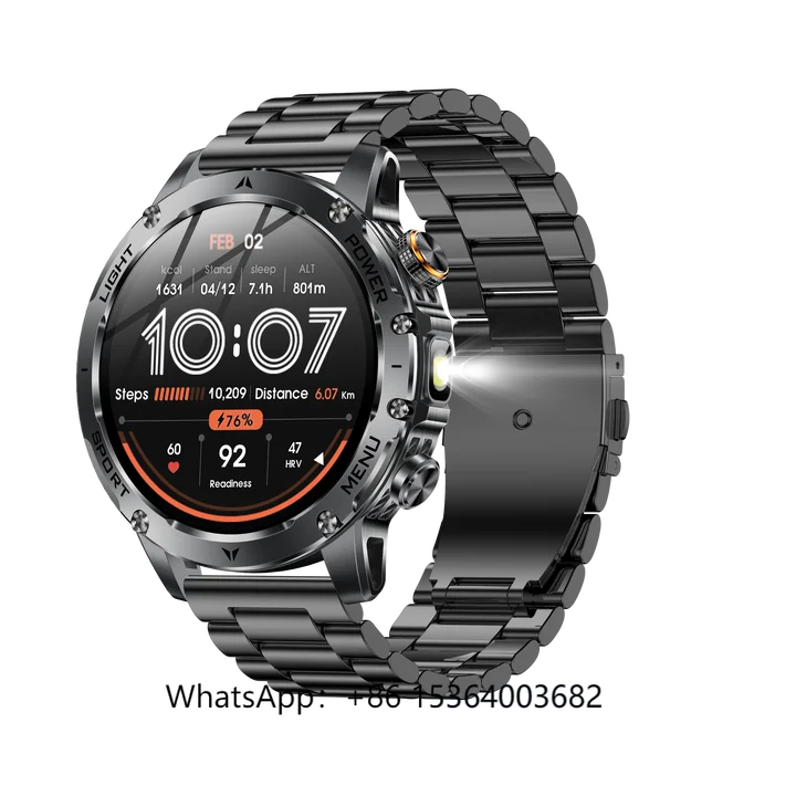 

AK87 Умные часы Relogio для улицы 1,7 дюйма HD Смарт-часы 100+ Спортивный фонарик с вызовом BT Компас IP68 SOS Фитнес-трекер