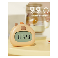 Capybara Alarm Clock For Kids, Ready To Rise Children's Sleep Trainer, Cute Capybara Clock Dimming Night Light 1PCS A