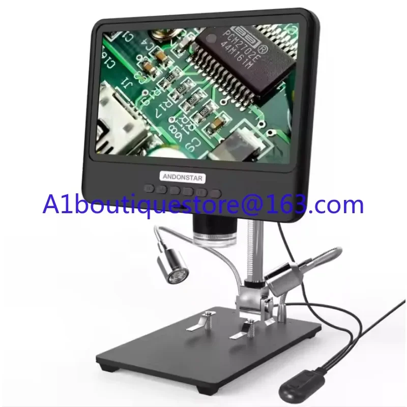 Digital Microscope Black 1080P Scope Soldering Tool 260X AD208 Digital Microscope 8.5 Inch Adjustable LCD Display for Soldering