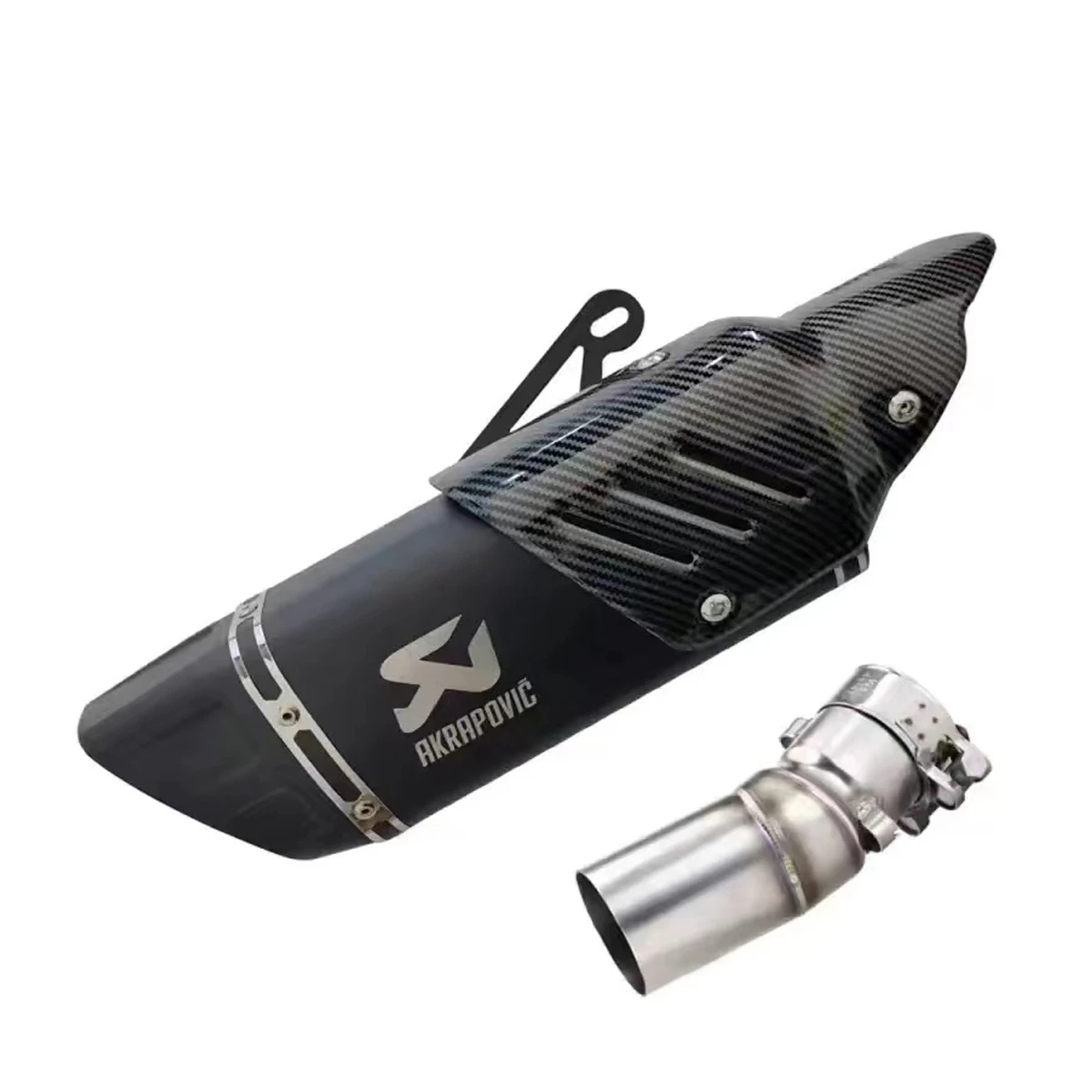 Motorcycle accessories stainless steel interrupted exhaust muffler carbon fiber cover Fit for CFMOTO 450SR 450NK SR 450 NK