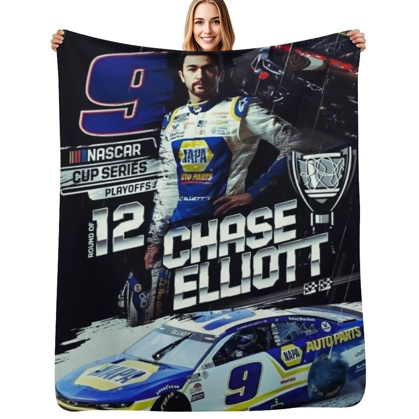 Chase elliott Throw Blanket Soft Plush Plaid Summer Hairys Beach Bed covers halloween Blankets