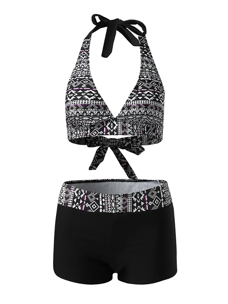 2024 Nowy Seksowny Strój Kąpielowy z Wysokim Stanem Damski Letni Dwuczęściowy Zestaw Bikini Kostium Kąpielowy Damski Strój Plażowy