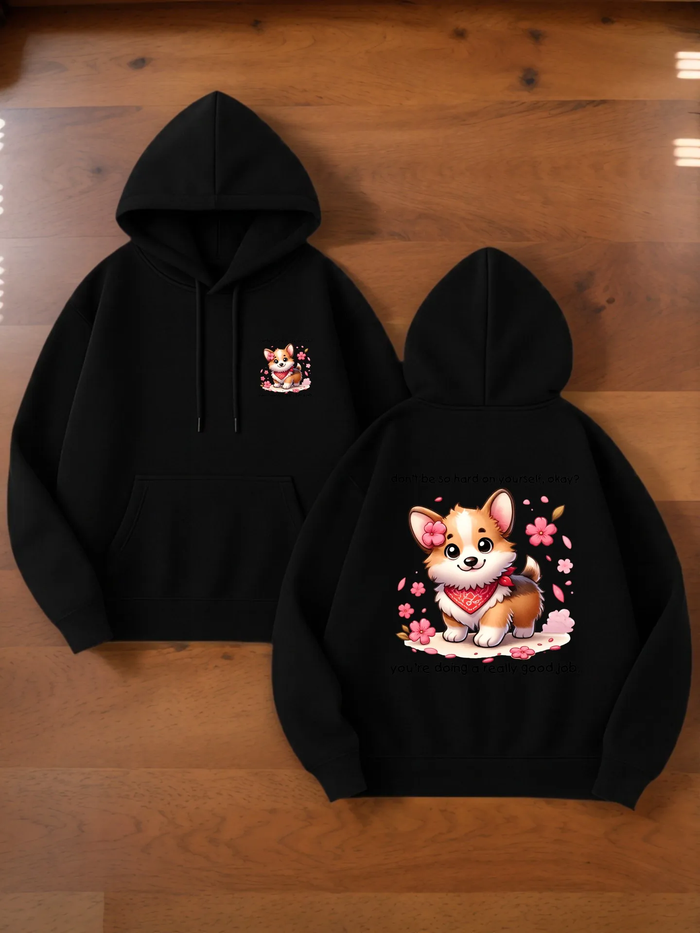 هوديي جرافيك للرجال، طباعة كرتونية، نمط كاجوال، مبطن بالصوف، للشباب، للارتداء اليومي #1