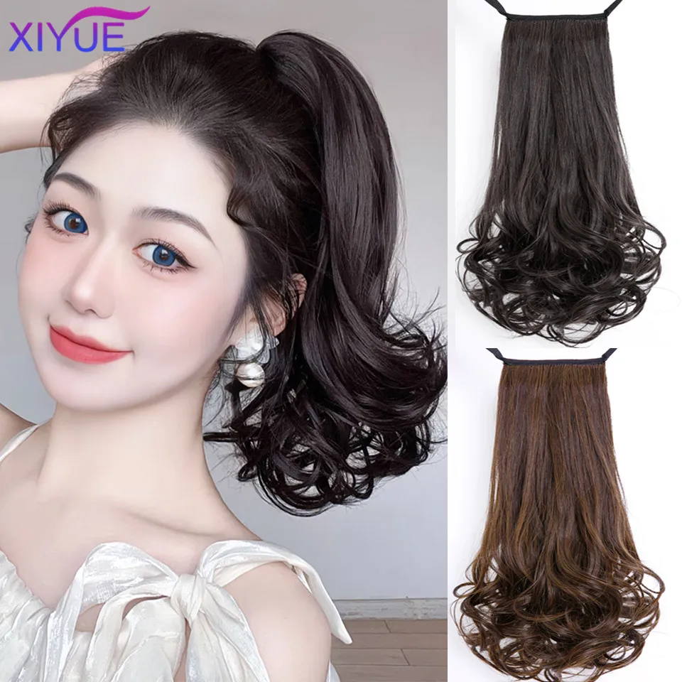 

XIYUE High ponytail wig braid layer pear blossom fountain half ponytail hot girl wig braid