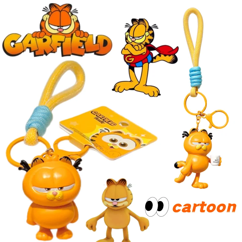 

New creative Garfield keychain pendant,cartoon cute, high appearance value, fashionable and portable, student backpack accessory