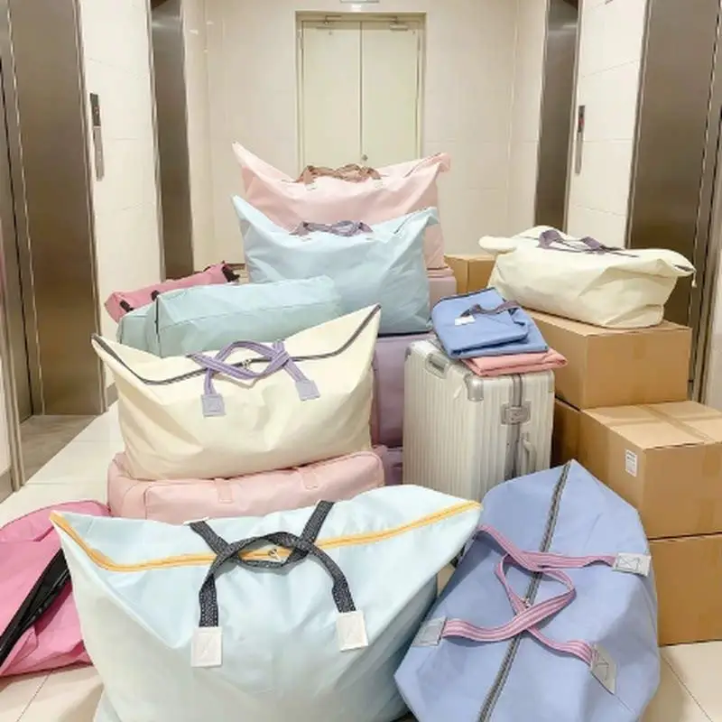 Large Capacity Woven Bag Moving Packing Bag Home Cotton Quilt Storage Bag Student Dormitory Clothes Luggage Bag Waterproof