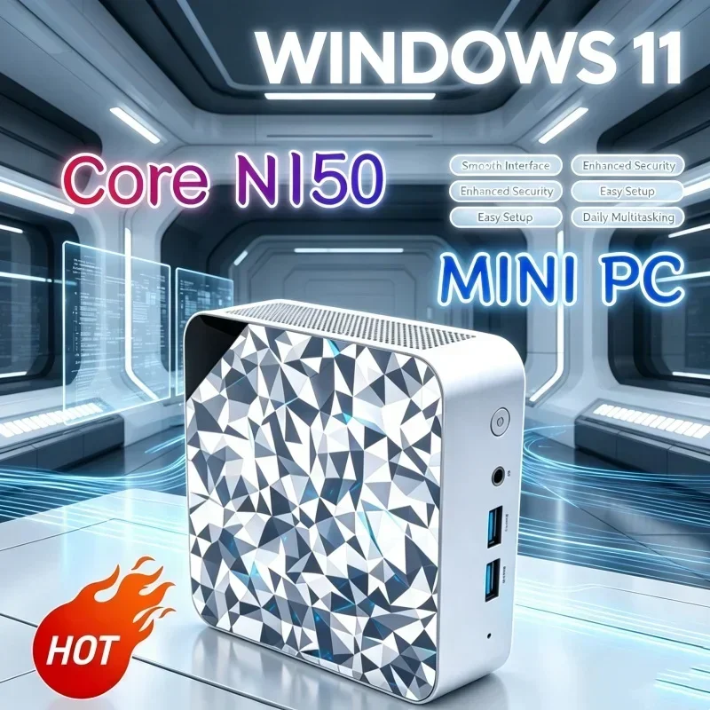 2026 Savant Core N150 MINI PC Windows 11 Smooth Touch RAM 1TB SSD WIFI 6 BT5.2 4K HD Mini Gaming Pocket Sized