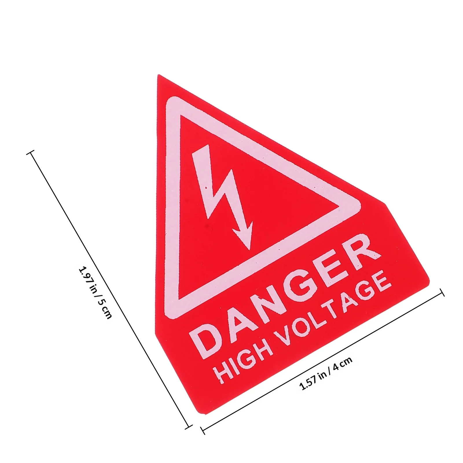 6Pcs Waterproof Danger Sign High Voltage Warning Sticker for Electrical Equipment Safety Caution Yellow Triangle Label Decal