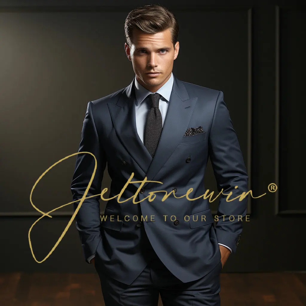 

New Handsome British Suit 2-piece Men's Suit Wedding Dress Suit Business Casual Party Men's Suit Costume Homme Pour Mariage