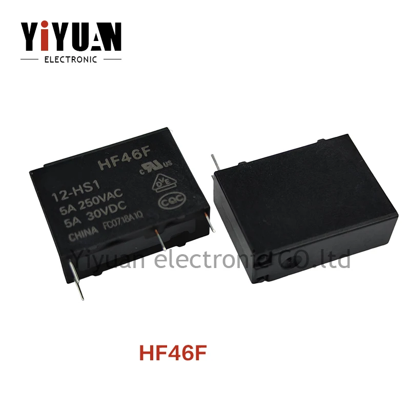 10PCS NEW HF46F-5-HS1 HF46F-12-HS1 HF46F-24-HS1 1 set of normally open 5A 4-pin Electric relay