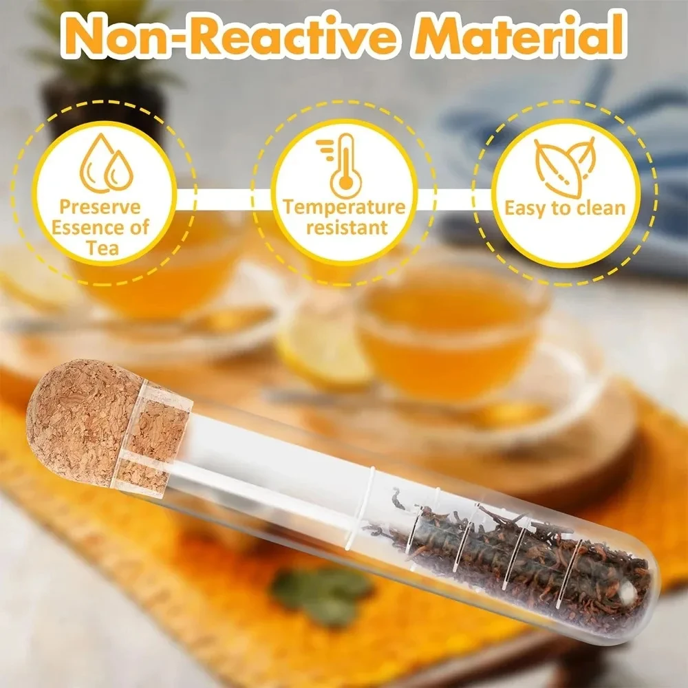 Tubo Infusor de té de vidrio creativo, colador de té de diseño de vidrio para taza, filtro de lujo para té Puer, herramientas de té de hierbas con tapón de corcho