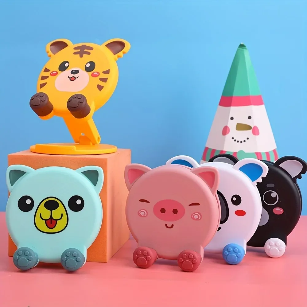 Милые настольные кронштейны для мобильных телефонов с героями мультфильмов для стола, складная настольная подставка, держатель для мобильного телефона, 3D силиконовые подставки для мобильных телефонов с животными