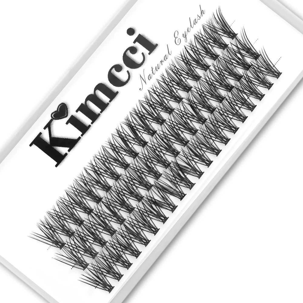 Kimcci 60 nodi/custodia Natural False Eyelash Extension Makeup 30P Mink Individual Faux Eye Lashes innesto finto professionale Cilias