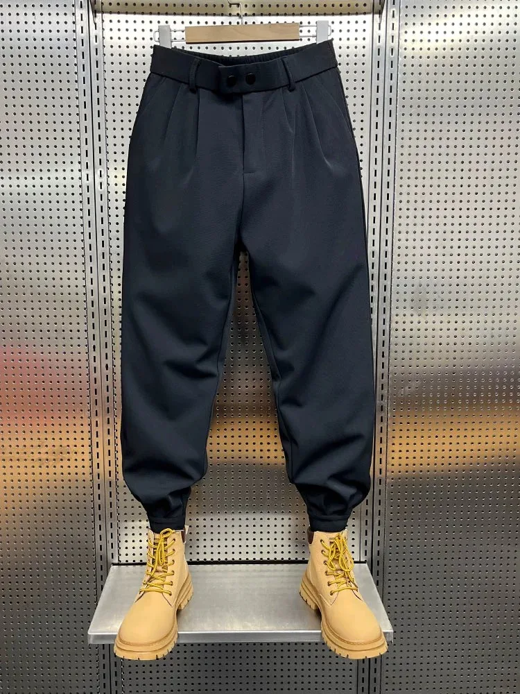 

Men's Color Harajuku Sle Loose Fit Casual Pants Autumn New Arrival Youthful Loose Cuffed Trousers Straight Leg Pants