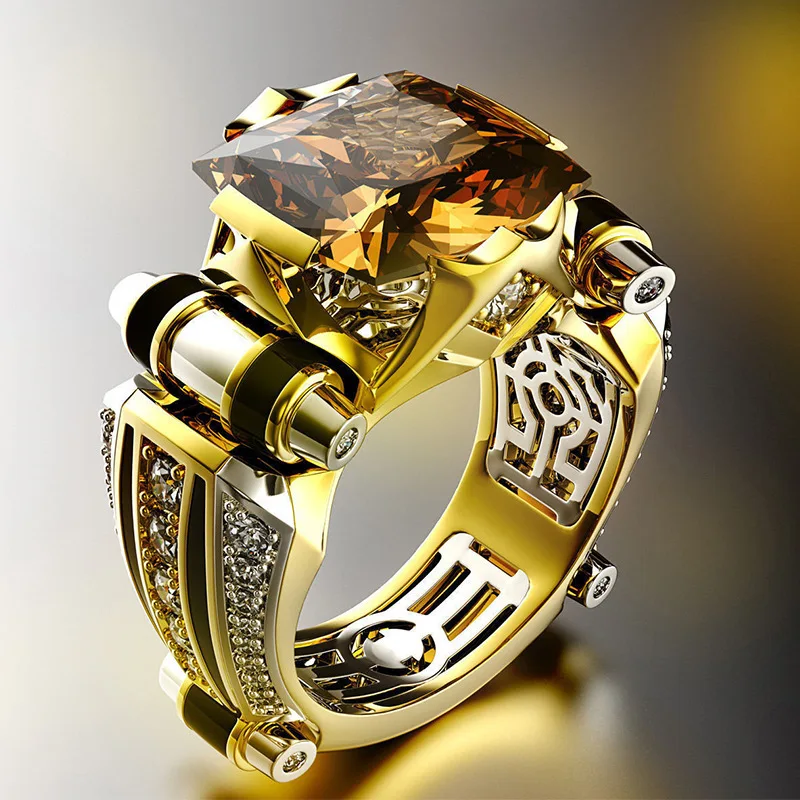 

2026 Popular Accessory Creative Hot Selling 925 Silver Men's Domineering Color Separation European And American Ring