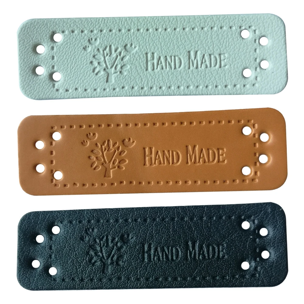 Embossed for Hand Work Hand Made Handcraft Textile Ornaments Clothing Labels Leather Tags Garment Decoration Sewing Supplies