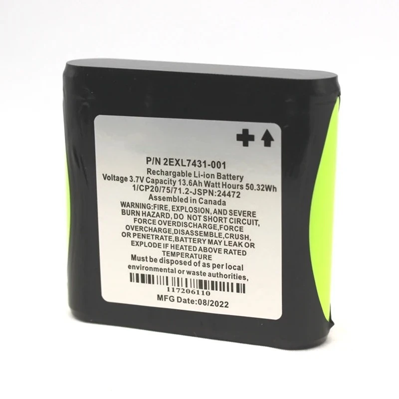 Baterai 2EXL7431-001 Berkualitas Tinggi 3.7V 13600mAh untuk Pengumpul Data Toqcon FC300 FC500 Baterai Pengganti Baru