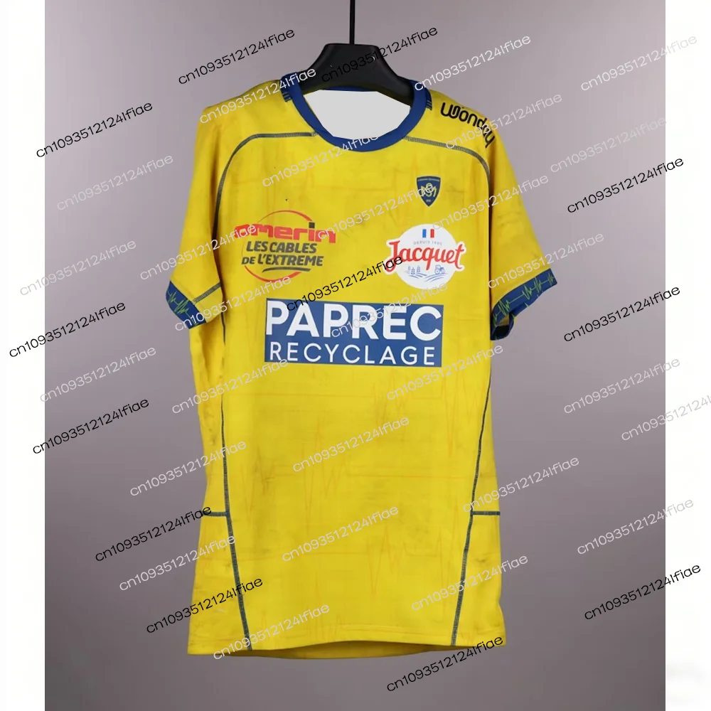 Nouveau maillot de rugby France TOP14 saison 25/26, maillot d'entraînement respirant et à séchage rapide pour hommes ASM Clermont, uniforme de rugby décontracté pour l'entraînement