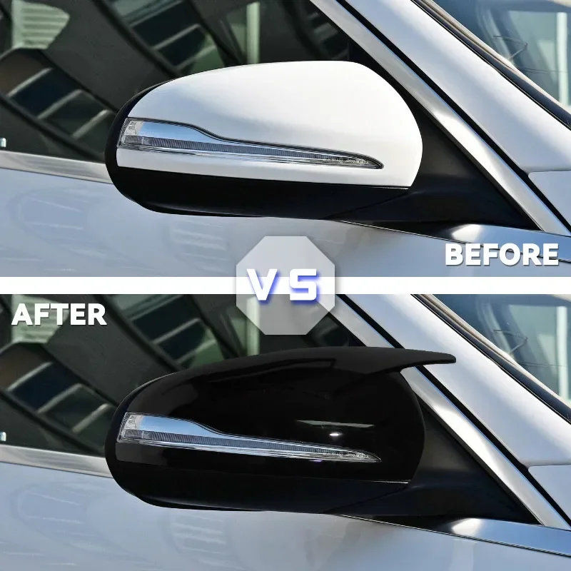 For Mercedes-Benz E GLC S C Class W205 W213 X253 W222 W238 Mirror Caps Glossy Black Cover Car Accessorie