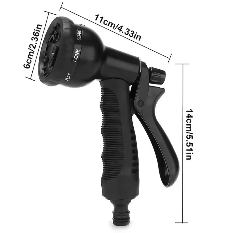 Watering Gun Garden 8 Modes High Pressure Sprayer Adjustable Irrigation Watering Nozzle for Plant Lawn Yard Watering Sprinkler