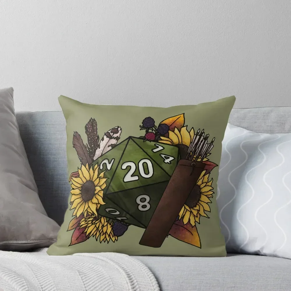 Ranger Class D20 - Tabletop Gaming Dice Throw Pillow Pillow Case Room decorating items pillow