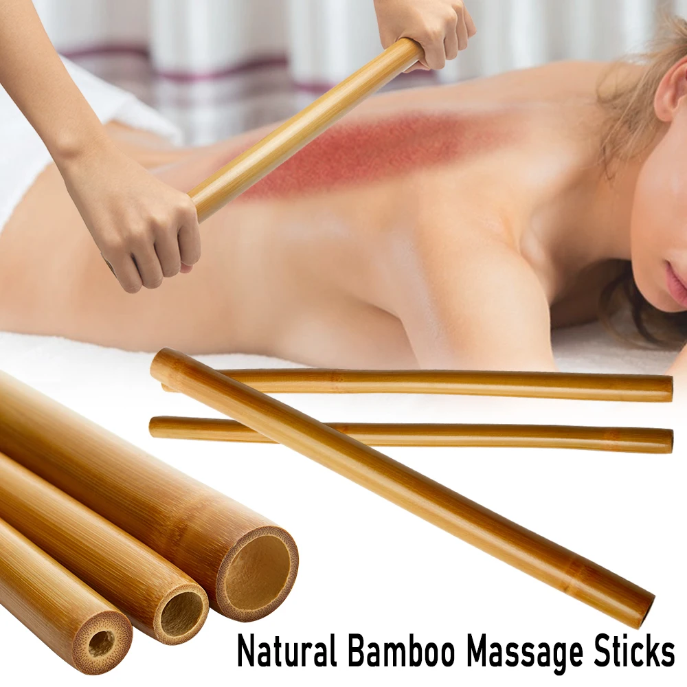 Palos de bambú Natural de masaje, terapia de madera, masajeador Gua Sha, alivio del dolor muscular, herramienta de raspado de Maderoterapia