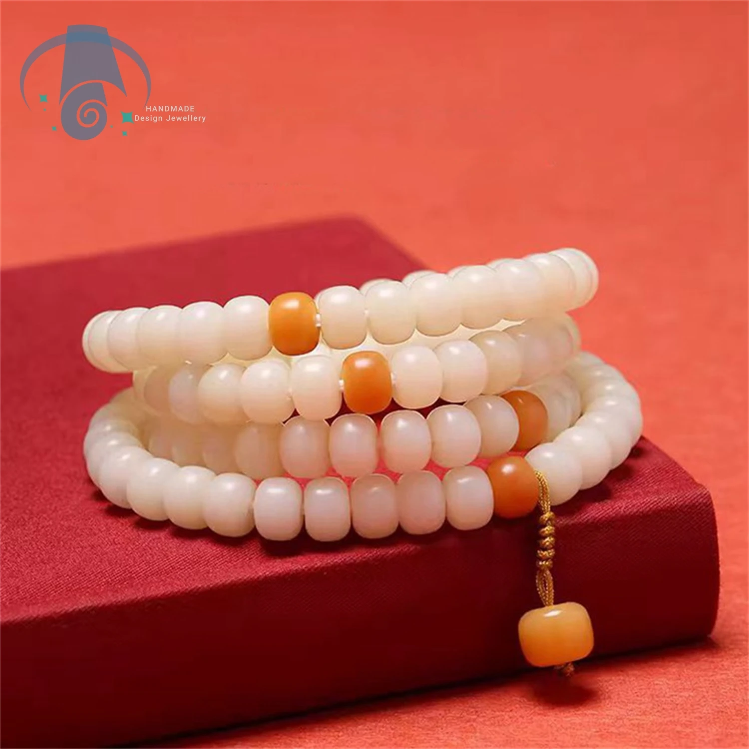 

108 Beads Natural White Bodhi Seed Mala Bracelet Buddhist Prayer Necklace Men Women Meditation Zen Yoga Handheld Beads Jewelry