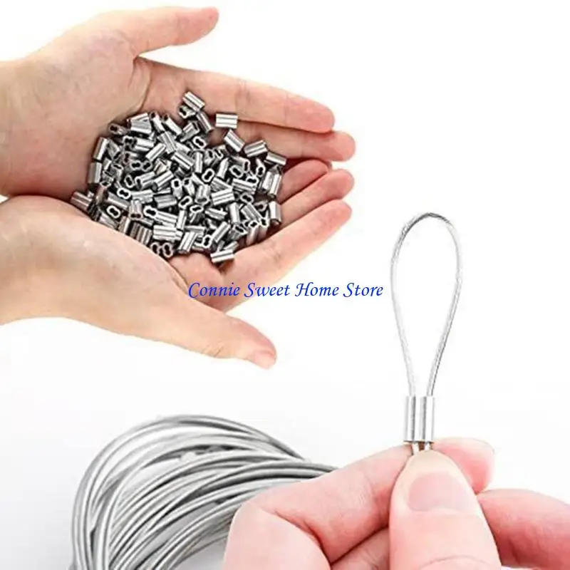 LXAF Lightweight Crimp Connector Firm Attachment 200pcs/set for 1.5 Wire Rope & Cable